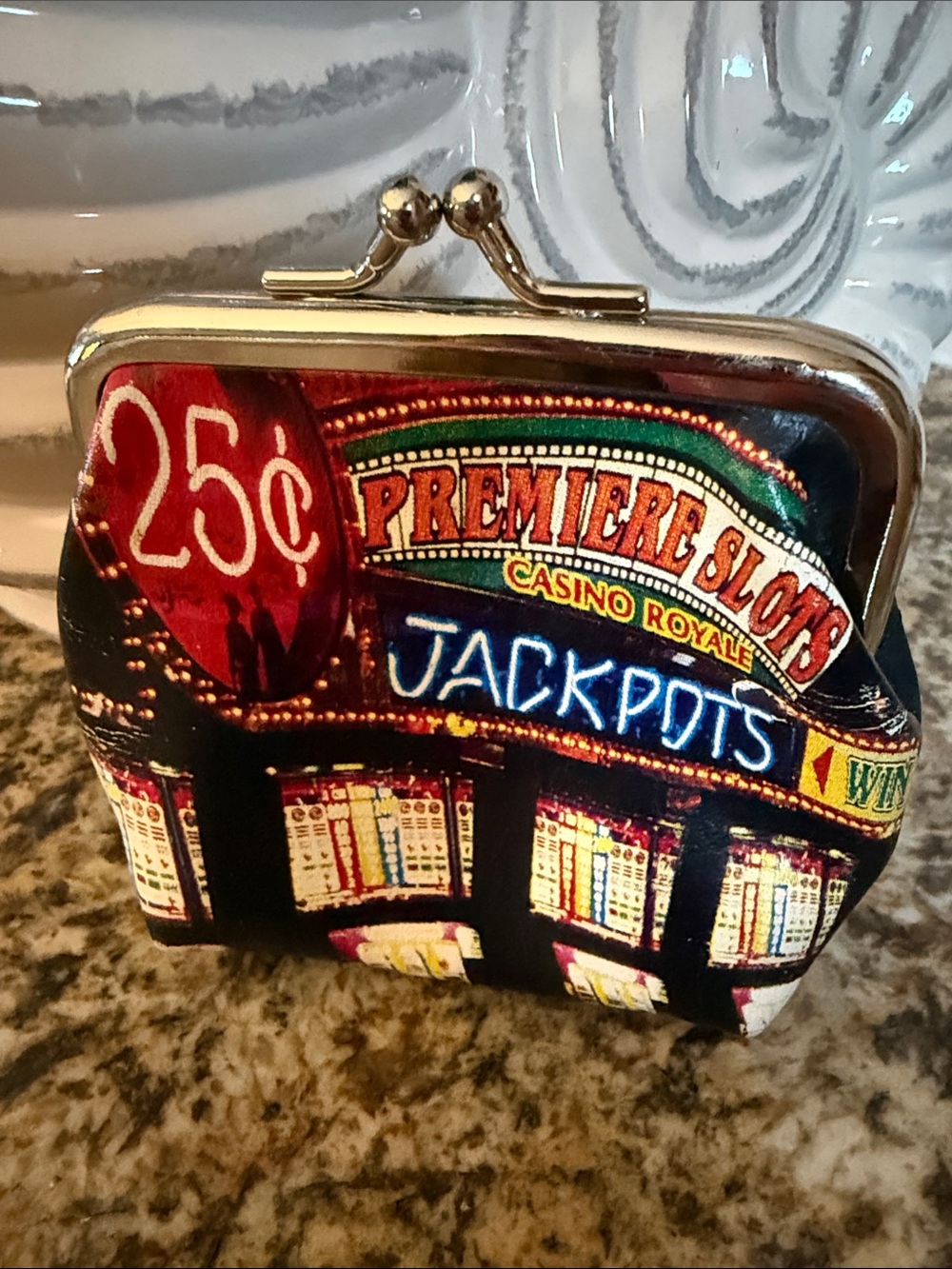 Casino Fun Kiss-Lock Coin Purse